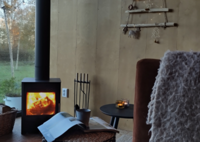 Tiny house met houtkachel in Drenthe