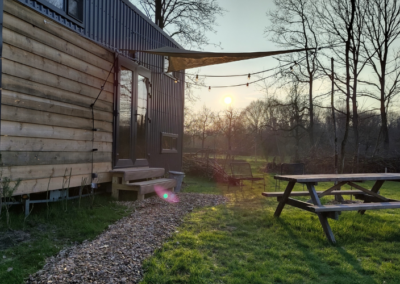 Tiny house met hottub in drenthe