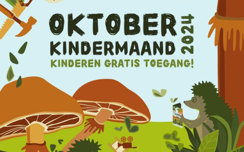 Oktober kindermaand activiteiten bij tiny house met hottub in Drenthe