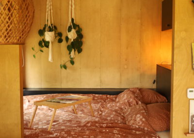 Bedstee in tiny house met hottub in drenthe